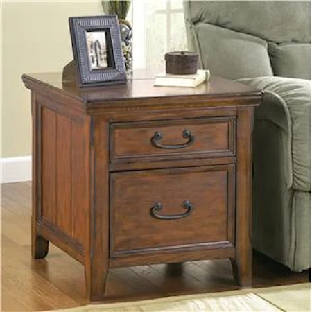 Rectangular End Table with Work Center
